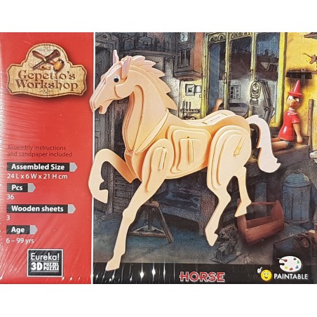 Puzzle 3D Cheval 24x6x21cm