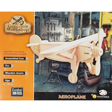 Puzzle 3D Avion 21x21.7x9.8cm