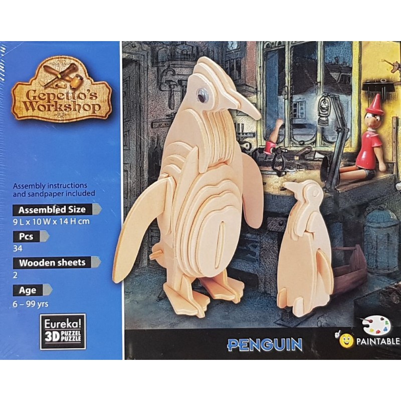 Puzzle 3D Pingouin 9x10x14cm