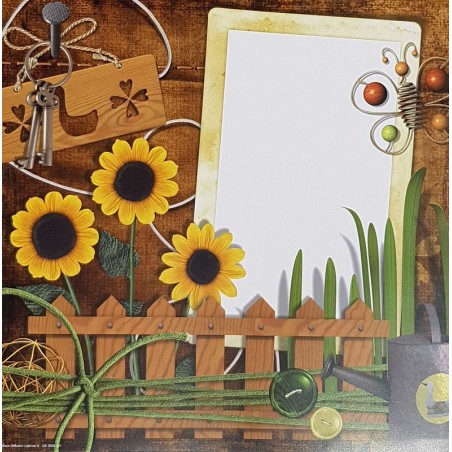 Image 160 g/m2 30 x 30 cm Tableau tournesol