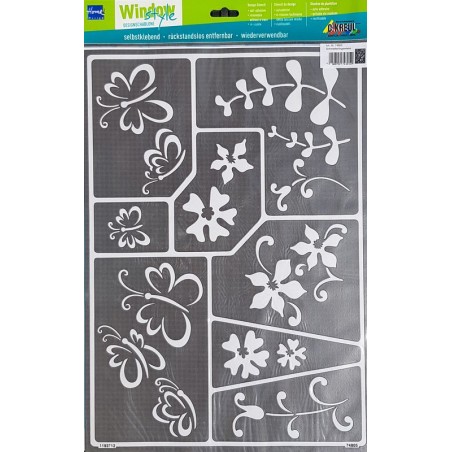 Pochoir autocollant 30 x 40 cm Papillons