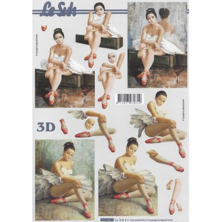 Feuille 3D A4 à découper Ballerine