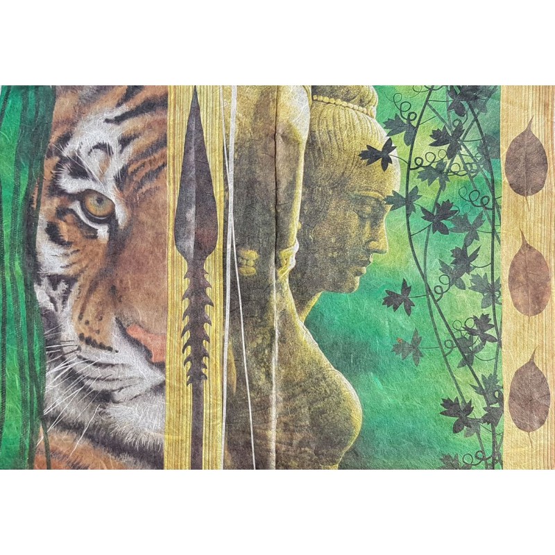 Papier de riz 50 x 35 cm Jungle