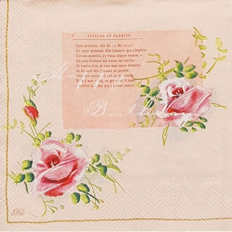 Serviette Happy birthday romantique