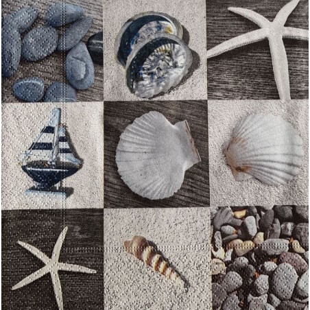 Serviette Coquillage et cailloux