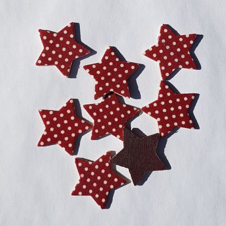 Etoile rouge foncé 2.5 x 2.5 cm, 12p