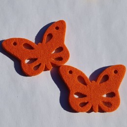 Papillons feutrine orange 5...