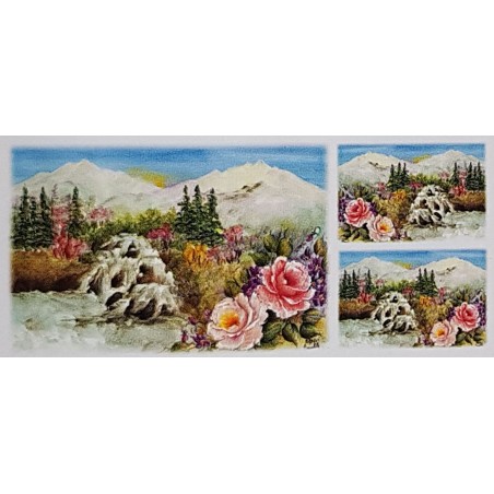 Papier de riz 50 x 23 cm Printemps 2