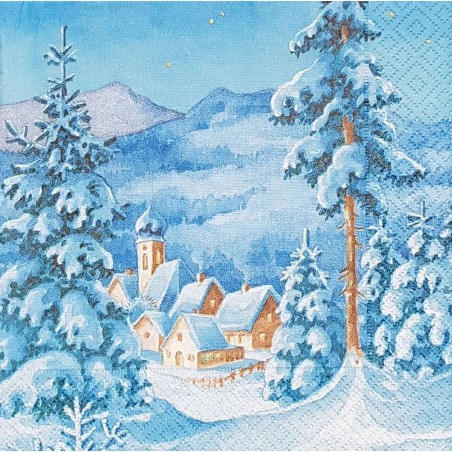 Serviette Village en hiver