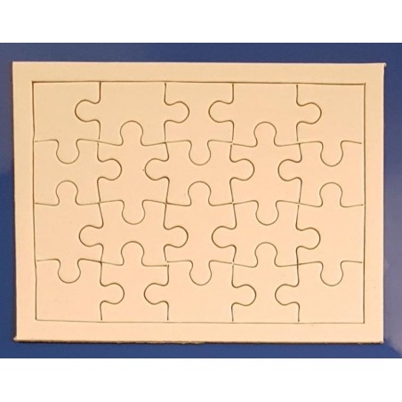 Puzzle blanc en carton 20 pièces