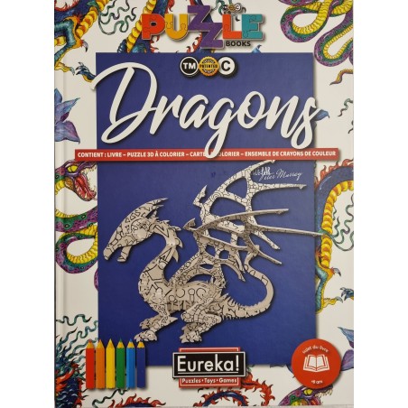 Livre puzzle 3D à colorier Dragons