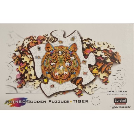 Puzzle en bois 101 pièces 34.5 x 18.4 cm, Tigre
