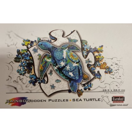 Puzzle en bois 101 pièces 34.5 x 18.4 cm, Tortue