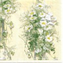 Serviette Bouquet de fleurs blanches