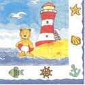 Serviette Nounours à la plage