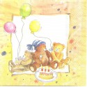 Serviette Anniversaire nounours