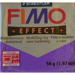 Fimo effect 02 lilas à paillettes